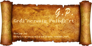 Grünczveig Pelbárt névjegykártya